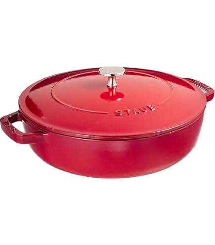 Amazon.com: Staub 40501-479 Braiser Saute Pan, Campagne, 10.2